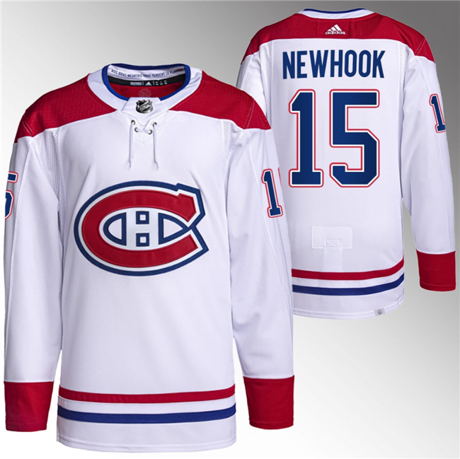 Men's Montreal Canadiens #15 Alex Newhook White Stitched Jersey