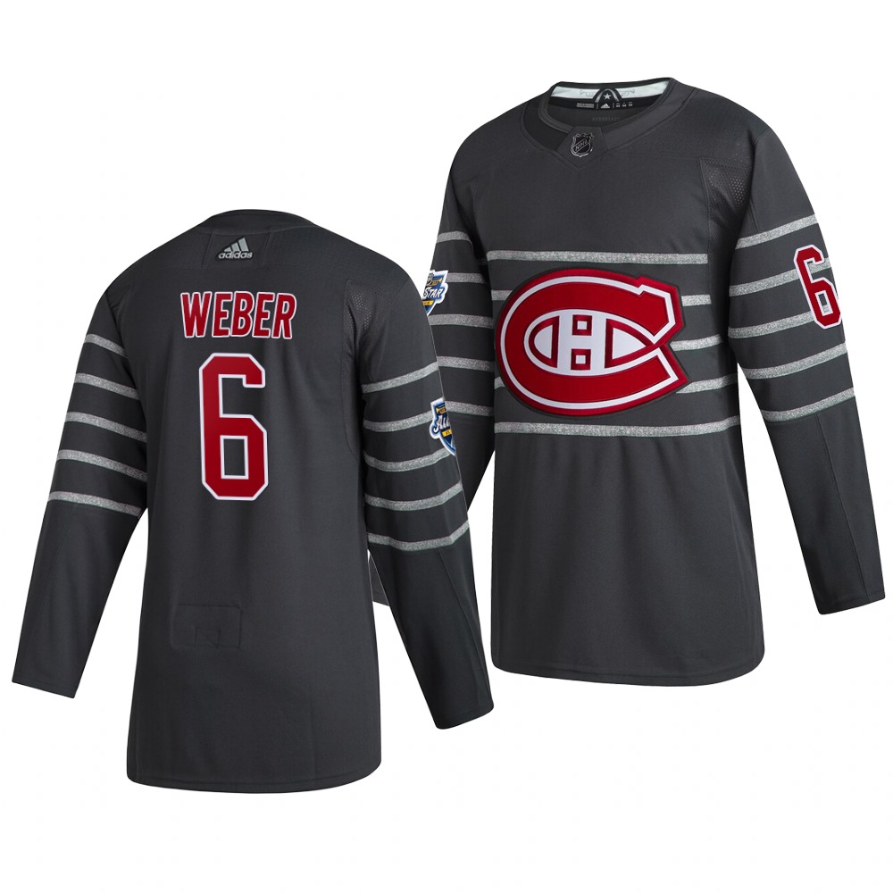 Men's Montreal Canadiens #6 Shea Weber Gray 2020 NHL All-Star Game Adidas Jersey
