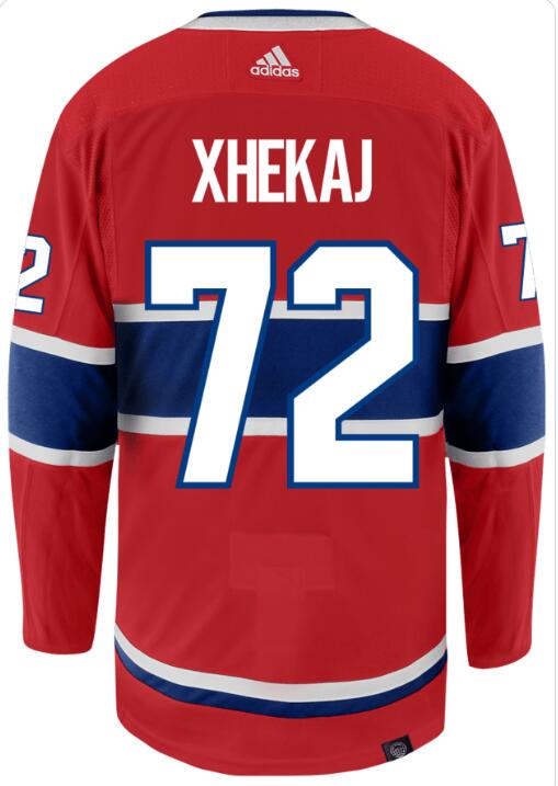 Men's Montreal Canadiens #72 Arber Xhekaj Red Stitched Jersey