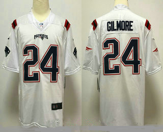 Men's New England Patriots #24 Stephon Gilmore White 2020 NEW Vapor Untouchable Stitched NFL Nike Limited Jersey