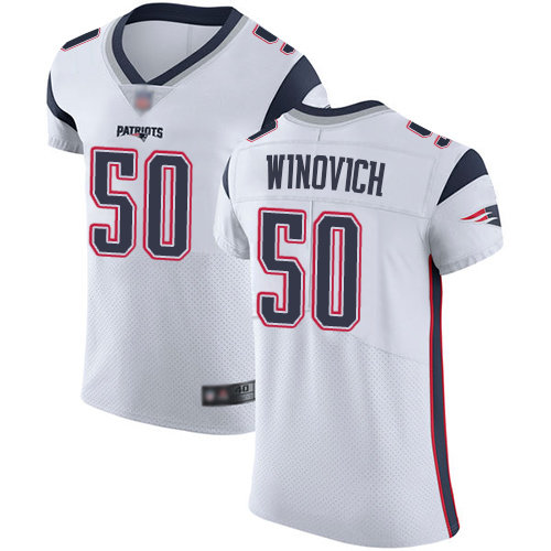 Men's New England Patriots #50 Chase Winovich Road Vapor Untouchable Elite Red Football Jersey