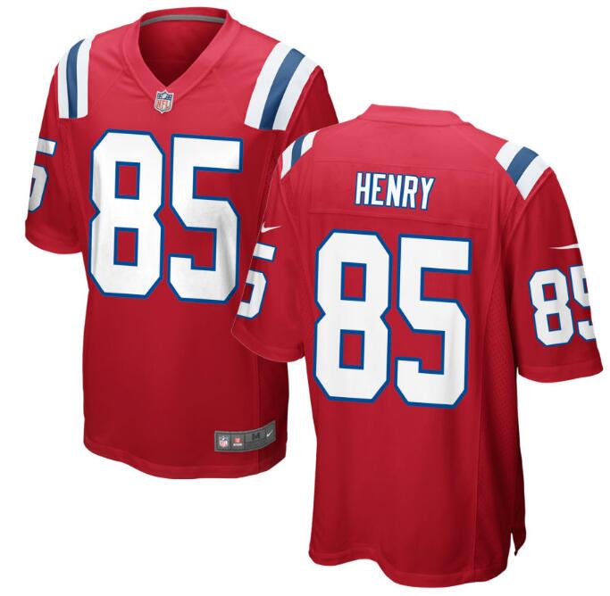 Men's New England Patriots #85 Hunter Henry Red Game Stitched Jerseys