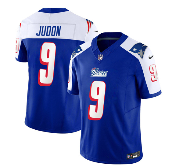 Men's New England Patriots #9 Matthew Judon Blue White 2023 F.U.S.E. Vapor Limited Football Stitched Jersey