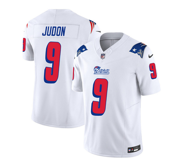 Men's New England Patriots #9 Matthew Judon White 2023 F.U.S.E. Vapor Limited Football Stitched Jersey