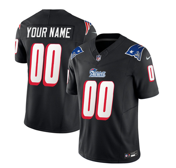 Men's New England Patriots Active Player Custom Black 2023 F.U.S.E. Throwback Limited Football Stitched Jersey