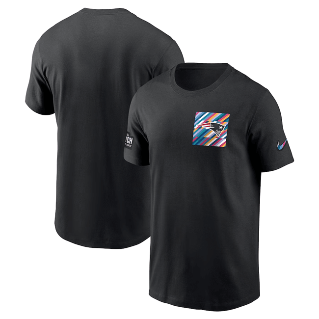 Men's New England Patriots Black 2023 Crucial Catch Sideline Tri-Blend T-Shirt