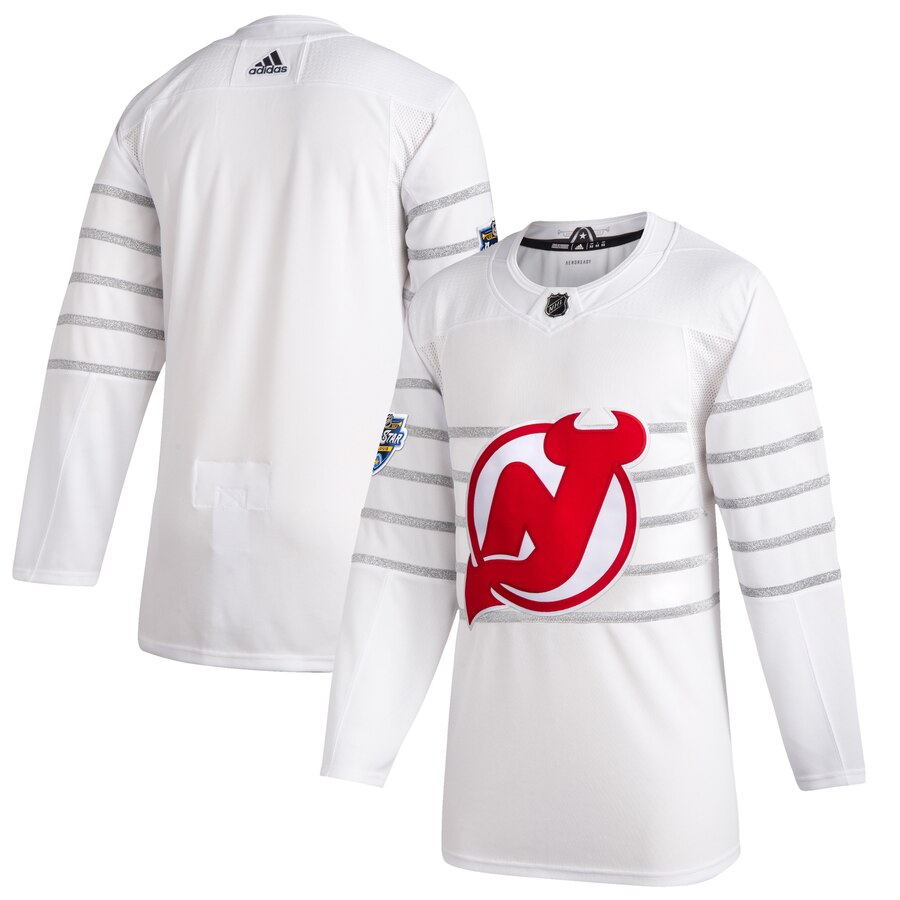 Men's New Jersey Devils Blank White 2020 NHL All-Star Game Adidas Jersey