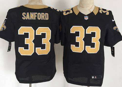 Men's New Orleans Saints #33 Jamarca Sanford Nike Black Elite Jersey