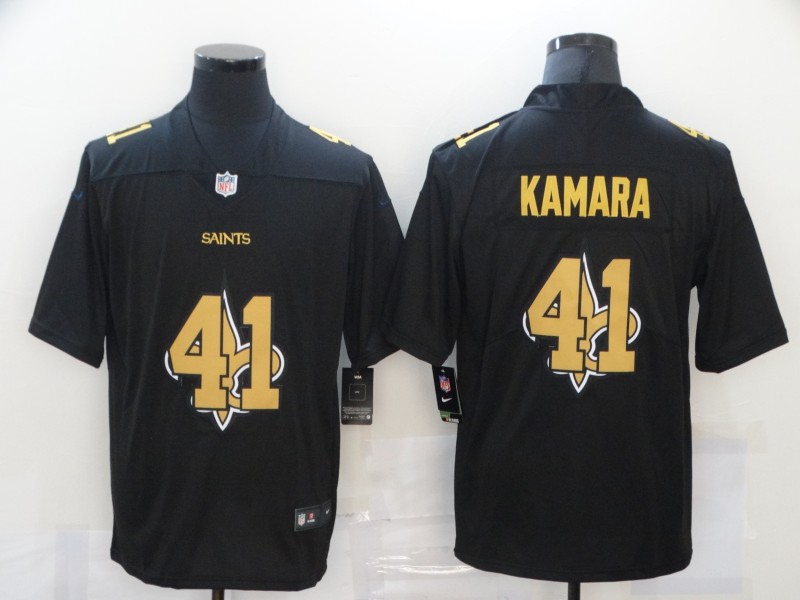 Men's New Orleans Saints #41 Alvin Kamara Black 2020 Shadow Logo Vapor Untouchable Stitched NFL Nike Limited Jersey