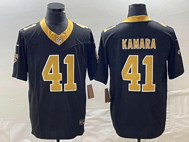Men's New Orleans Saints #41 Alvin Kamara Black 2023 F.U.S.E. Vapor Untouchable Limited Stitched Jersey1
