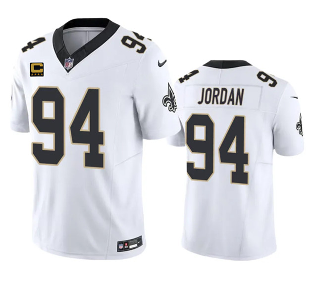 Men's New Orleans Saints #94 Cameron Jordan White 2023 F.U.S.E. With 4-Star C Patch Vapor Untouchable Limited Football Stitched Jersey