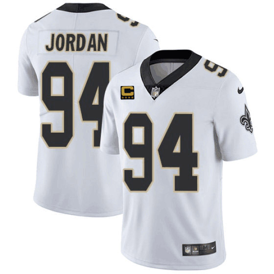 Men's New Orleans Saints 2022 #94 Cameron Jordan White With 4-star C Patch Vapor Untouchable Limited Stitched NFL Jersey