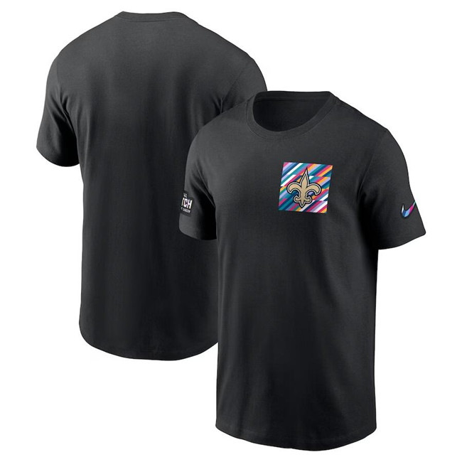 Men's New Orleans Saints Black 2023 Crucial Catch Sideline Tri-Blend T-Shirt