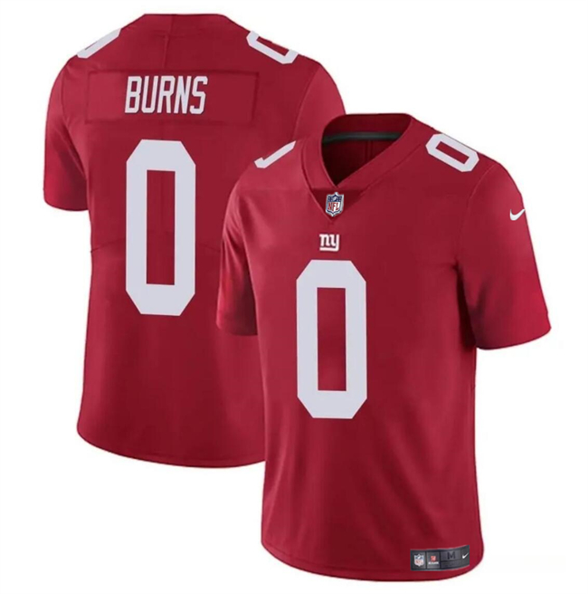 Men's New York Giants #0 Brian Burns Red Vapor Untouchable Limited Football Stitched Jersey