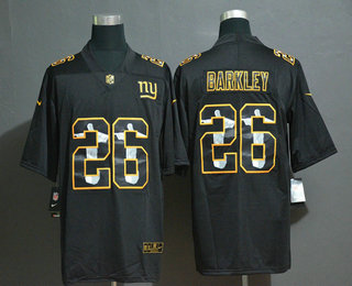 Men's New York Giants #26 Saquon Barkley Jesus Faith Black Vapor Untouchable Stitched NFL Nike Limited Jersey