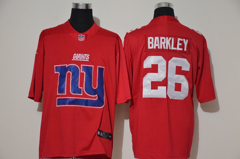 Men's New York Giants #26 Saquon Barkley Red 2020 Big Logo Vapor Untouchable Stitched NFL Nike Fashion Limited Jersey