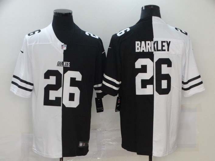 Men's New York Giants #26 Saquon Barkley White Black Peaceful Coexisting 2020 Vapor Untouchable Stitched NFL Nike Limited Jersey