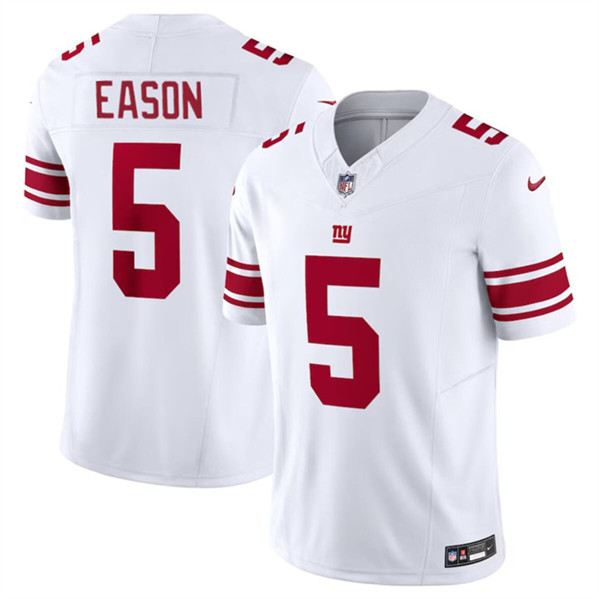 Men's New York Giants #5 Jacob Eason White 2023 F.U.S.E. Vapor Untouchable Limited Football Stitched Jersey