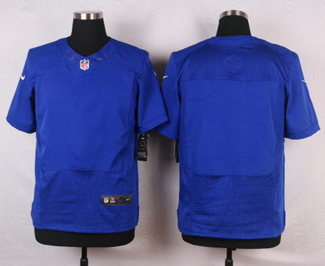 Men's New York Giants Blank Royal Blue Team Color NFL Nike Elite Jersey