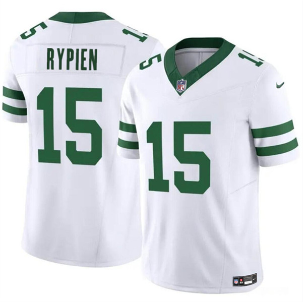 Men's New York Jets #15 Brett Rypien 2023 F.U.S.E. White Throwback Vapor Untouchable Limited Football Stitched Jersey