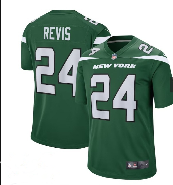 Men's New York Jets #24 Darrelle Revis Green Vapor Untouchable Limited Stitched Jersey