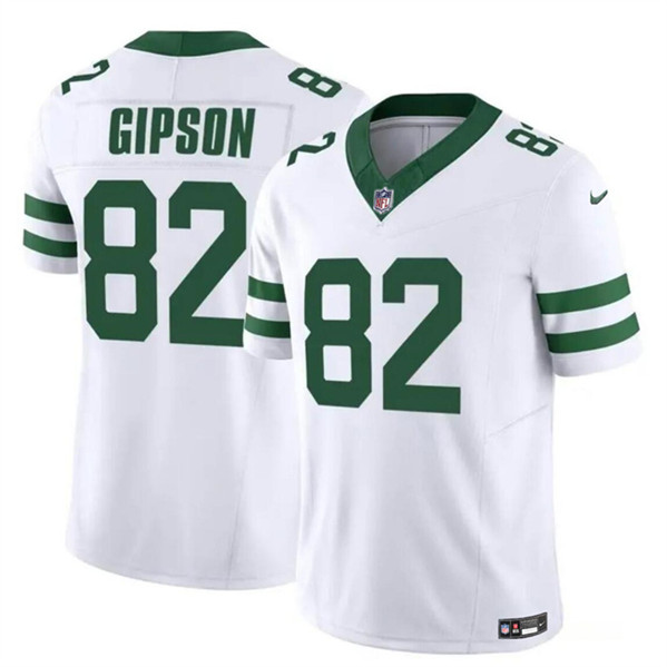 Men's New York Jets #82 Xavier Gipson 2023 F.U.S.E. White Throwback Vapor Untouchable Limited Football Stitched Jersey