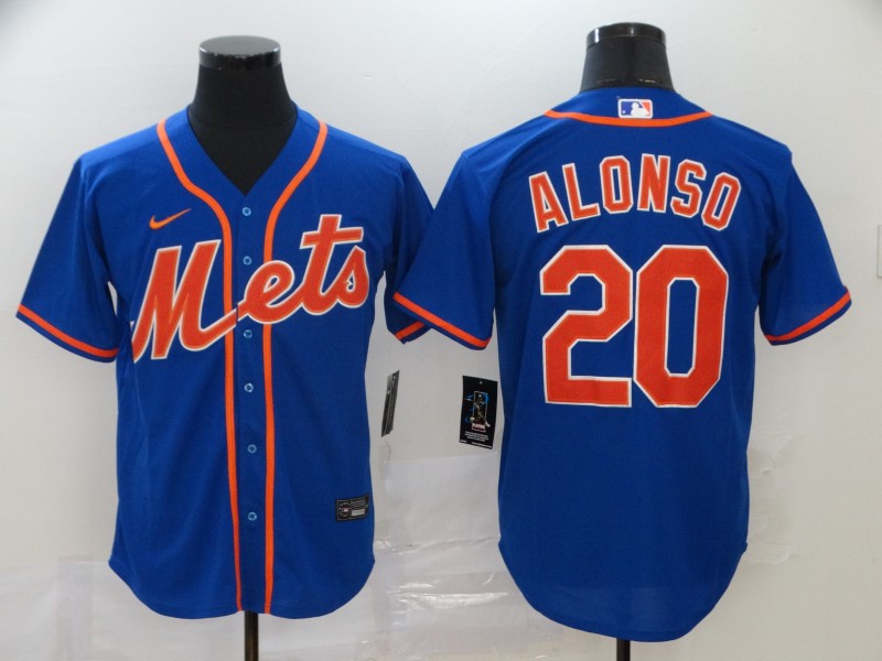 Men's New York Mets #20 Pete Alonso Blue Stitched MLB Cool Base Nike Jersey