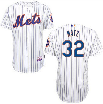 Men's New York Mets #32 Steven Matz White Pinstripe Jersey
