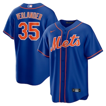 Men's New York Mets #35 Justin Verlander Blue Stitched MLB Cool Base Nike Jersey