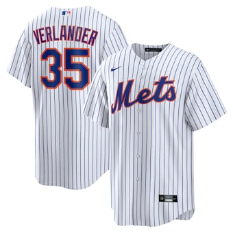 Men's New York Mets #35 Justin Verlander White Stitched MLB Cool Base Nike Jersey