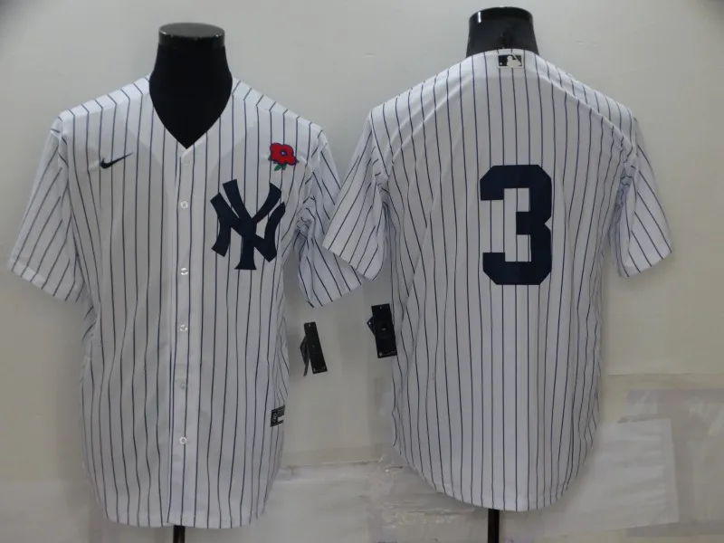 Men's New York Yankees #3 Babe Ruth White No Name Stitched Rose Nike Cool Base Throwback Jersey