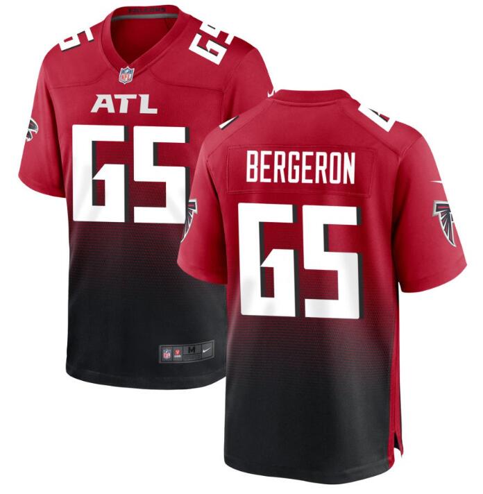 Men's Nike Atlanta Falcons #65 Matthew Bergeron Red Game Jersey