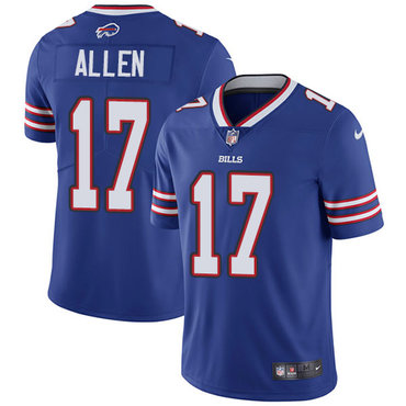 Men's Nike Bills #17 Josh Allen Royal Blue Team Color Stitched NFL Vapor Untouchable Limited Jersey