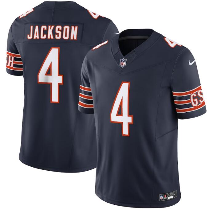 Men's Nike Eddie Jackson Navy Chicago Bears #4 Vapor F.U.S.E. Limited Jersey