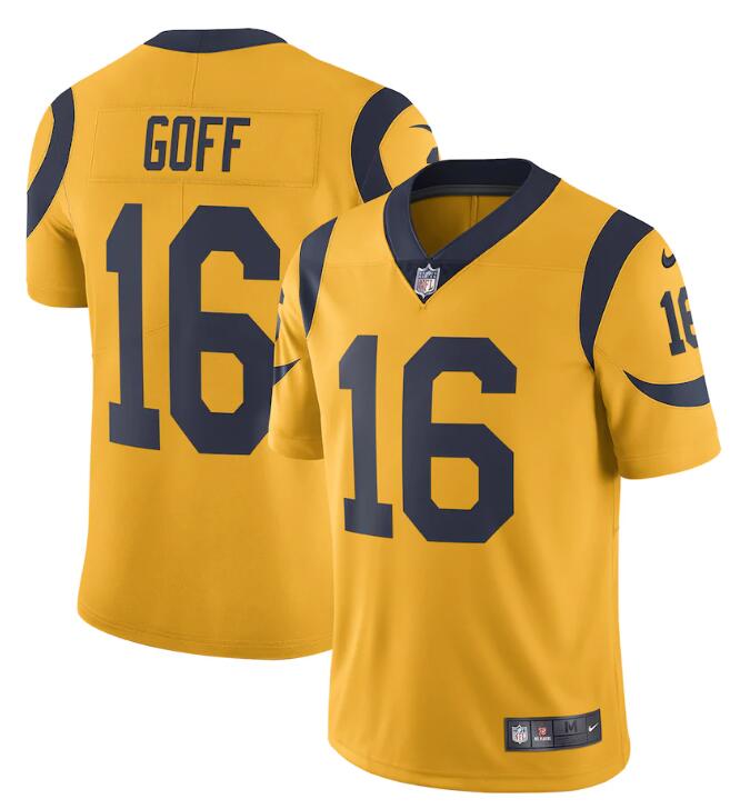 Men's Nike Jared Goff Gold Los Angeles Rams Vapor Untouchable Color Rush Limited Player Jersey