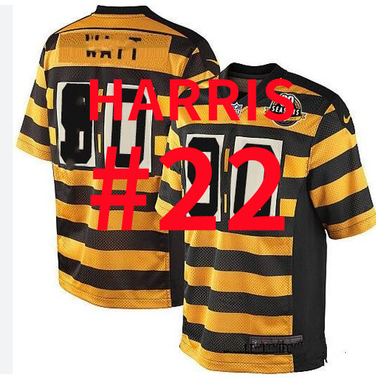 Men's Nike Pittsburgh Steelers #22 Najee Harris Game Yellow-Black Alternate 80TH Anniversary Throwback Jersey