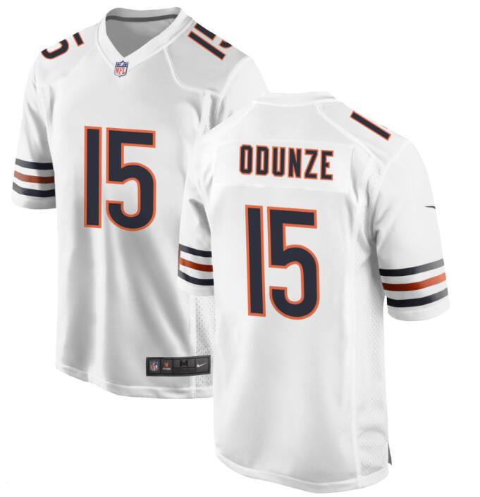 Men's Nike Rome Odunze #15 Chicago Bears 2024 NFL Draft First Round Pick Player Game White Jersey