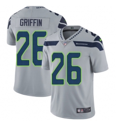 Men's Nike Seattle Seahawks #26 Shaquill Griffin Grey Alternate Vapor Untouchable Limited Player NFL Jersey