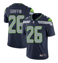 Men's Nike Seattle Seahawks #26 Shaquill Griffin Steel Blue Team Color Vapor Untouchable Limited Player NFL Jersey
