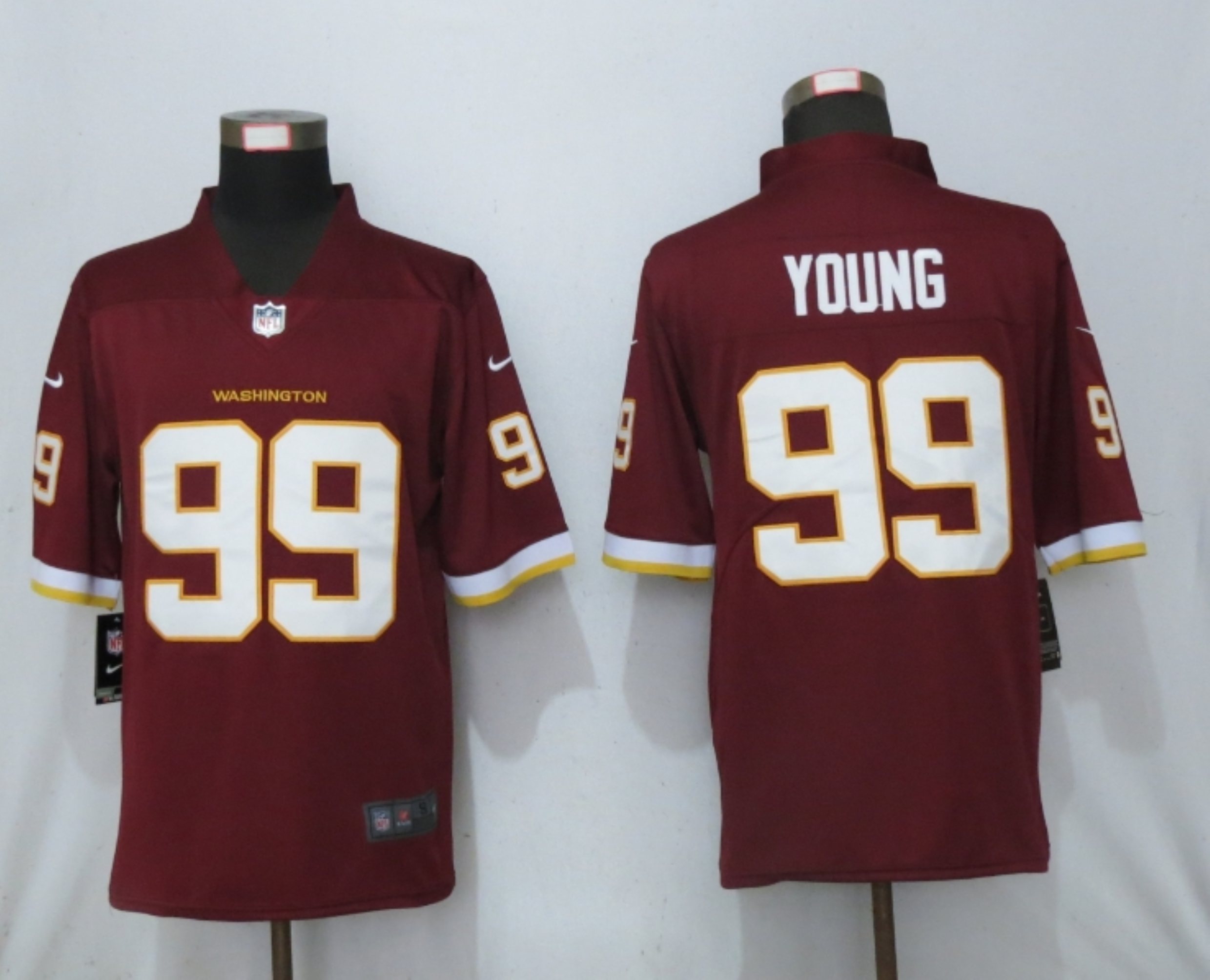 Men's Nike Washington Football Team 99 Chase Young Red Vapor Untouchable Limited Jersey
