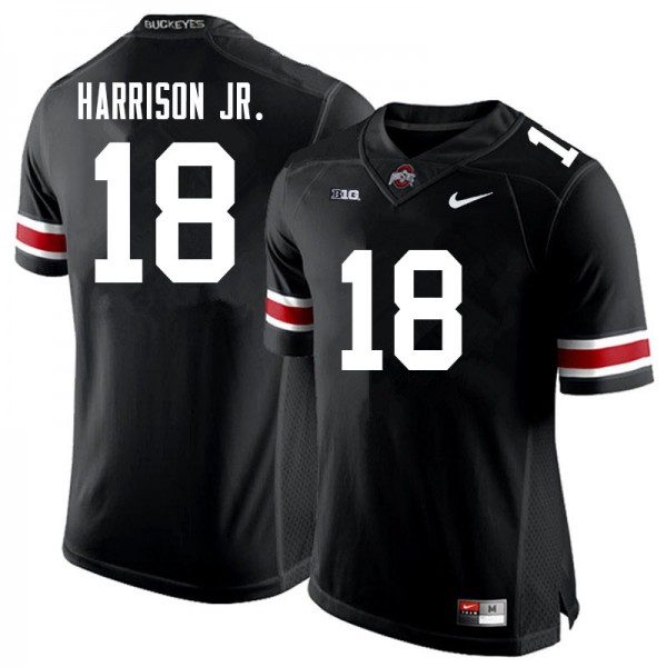Men's OSU Ohio State Buckeyes #18 Marvin Harrison Jr. Black Football Jerseys