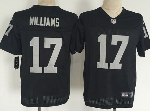 Men's Oakland Raiders #17 Milton Williams Nike Black Elite Jersey