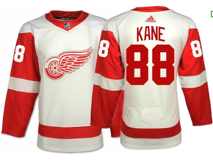 Men's Patrick Kane Detroit Red Wings #88 Adidas White Away Authentic Pro Stitched Jerseys
