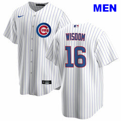 Men's Patrick Wisdom Chicago Cubs #16 Home white Jersey by Nike