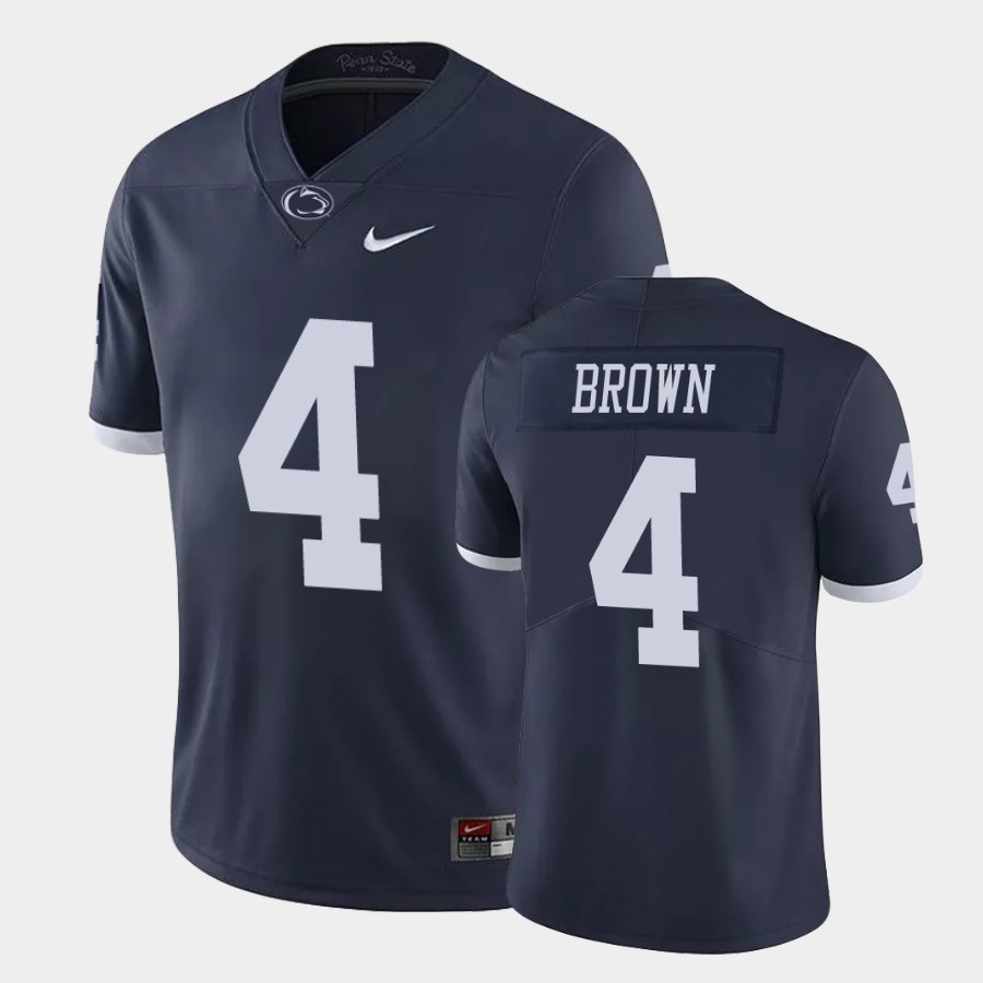 Men's Penn State Nittany Lions #4 Journey Brown Navy Limited College Football Jersey