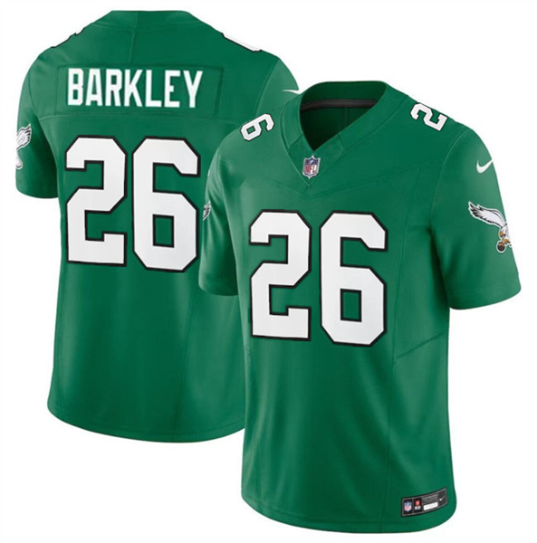Men's Philadelphia Eagles #26 Saquon Barkley Green 2023 F.U.S.E. Vapor Untouchable Limited Throwback Football Stitched Jersey