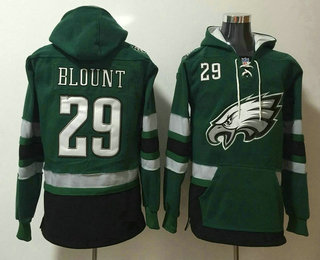 Men's Philadelphia Eagles #29 LeGarrette Blount NEW Midnight Green Pocket Stitched NFL Pullover Hoodie