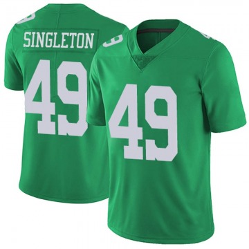 Men's Philadelphia Eagles #49 Alex Singleton Green Limited Vapor Untouchable Jersey By Nike