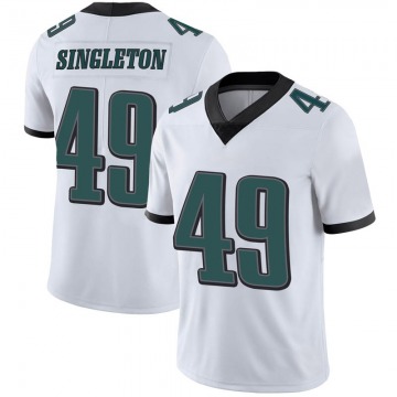 Men's Philadelphia Eagles #49 Alex Singleton White Limited Vapor Untouchable Jersey By Nike