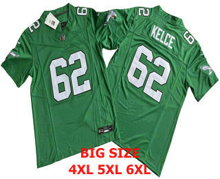 Men's Philadelphia Eagles #62 Jason Kelly Green FUSE Vapor Limited Throwback Jersey-Big Size